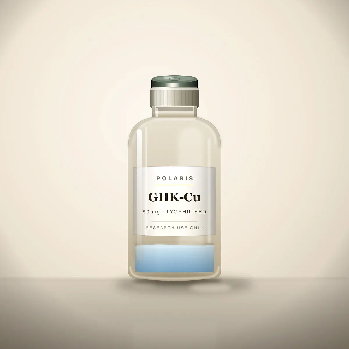 GHK-Cu 50mg research peptide vial · Polaris Research